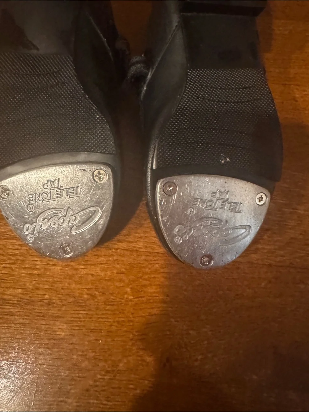 Capezio Black Matte toddler size 10- tap shoes -used